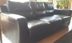 We're moving and the couch doesn't work with the new place
Mint condition Walnut Brown Leather couch (non-smoker)
Very Comfortable
84L x 36D x 34H