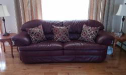 Genuine Leather Sofa. Great condition. 90 inches wide.