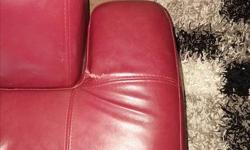 Excellent condition Genuine Leather sofa with love seat i bought last year from Brick now i am moving so i want to sale only $350 orginal price is 1250$