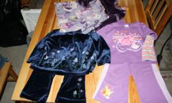 Lot of girls size 24 month clothing, Smoke free and pet free home.
2 two piece outfits (one Backyarigan and one a velour blue flower), 1 dress, 2 two piece jammies, 1 pj bottoms, 2 pair of overalls, 3 sweaters, 1 button up sweater and 4 pants
