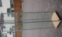 Great condition, approx. 6' tall, 16" x 16" with 3 glass shelves. Located downtown Quesnel.