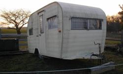 older model sleeps 4 stove and fridge needs interior work floor solid would make great hunting trailer must go thats why its only 375.00