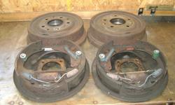 For Sale : 5 stud drums , backing plates, shoes, wheel cylinders, and shoes, new hardware, fits 10 bolt and 12 bolt GM differentials. Left over from Disc Brake conversion.  In excellent condition.  $50.00 OBO
