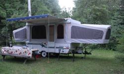 Great condition camper trailer -
New tires in July this year
Gas stove (In and Out connections)
Propane/ 12V fridge
Sleeps 6 comfortably
Ice box
Never used Porta-potty
Awning
Fully equipped
Owner's Manual
Greaseable axle in great condition - comes with