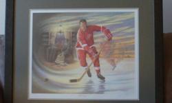 Selling a framed Limited Edition James Lumbers print of Gordie Howe titled "Mr. Hockey".  Series number 5288/9999.  Also includes the embossing stamp from Mr. Lumbers with his signature to prove authenticity.