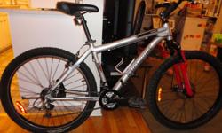 Selling an adult size 21 speed mountain bike in great condition, everything works great, bike has 26 inch aluminum wheels with front quick release, front disc brakes, SUNTOUR front suspension, quick release seat, strong aluminum alloy frame, SHIMANO