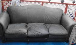 Green Leather couch for sale...$50...Please email if interested..