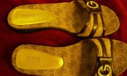 beautiful size 9 brown guess sandals , still in great condition.
