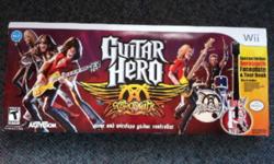 Excellent Condition! Gently Used. Willing to bundle with other games for reduced prices. Game comes with original Aerosmith Plated Guitar! Email or Call if interested.