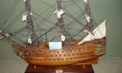 I am offering 8 Tall Ships - hand carved from the original Blueprints. The models are 85 cms long and 86  cms high - all made from kiln dried hard woods, which will ensure that your model will last a lifetime without cracking.  all come with a Certificate