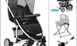 The Hauck Malibu has been a huge success in
over 60 countries and is now available in North
America. Offering exceptional quality and
versatility at great value.
The all in one version includes the stroller,
universal car seat adaptor, bassinet &