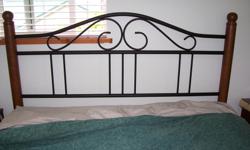 headboard(50 1/2"H x 61" L) with queen size frame. Walnut finish