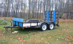 HEAVY DUTY LANDSCAPE UTILITY TRAILER
6' X 12'
15 INCH
SPLIT REAR RAMP
7 PIN 2 1/4 BALL
ELECTRIC BRAKES
EXCELLENT CONDITION.  $2000 or best offer.
