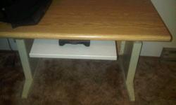 Desk in excellent shape. It is height adjustable.  Offers welcome!