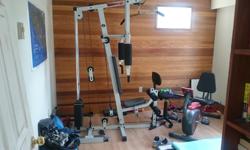 Studio 5 home gym, up to 150lbs of weights