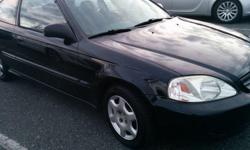 Make
Honda
Model
Civic Coupe
Year
1999
Colour
Black
kms
206000
Trans
Manual
- Selling my lovely 1999 Honda Civic DX
- Is in very good condition and with low km (206000km).
- This car is inexpensive on insurance and gas.
- Great commuter car for work or