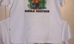 I'M THE MIDDLE BROTHER $5.00 EACH (seconds) SIZES 10/12 - 6/8 - 2/4