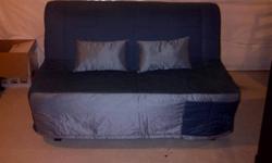 IKEA Sofa Bed
Bought 4 years ago
Excellent used condition
Pillows are included in sale
Mattress is a double
Small stain on mattress
Located outside the city in Lorette (20 mins outside of Winnipeg)
**Only serious inquires please**