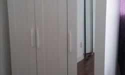 Ikea wardrobe with adjustable shelves. Minor wear.
See it here at http://www.ikea.com/ca/en/catalog/products/70245853/
No delivery. Best moved if not taken apart.
$100 obo.