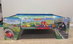 Train table complete with drawer and two sided track inserts