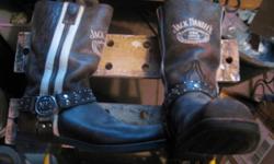pair of distresed Jack Daniel boots 12 EE only worn a few times
square toe purchased in Nashville Tenessee