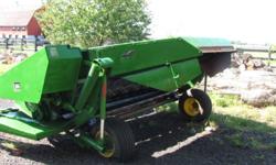 John Deer Hay Bine for sale. 9ft cutting blade. Great condition. Asking 3,500 or best offer. Not using, make an offer.
Also have two hay wagons( a flat bed and large martin steel rack throw wagon) for sale. All equipment must be sold, make an offer.