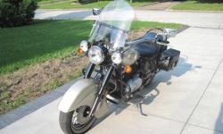 This classically styled bike is a real collectors' item.  It's in top running condition. Includes Scootworks WideDrive belt drive conversion, windshield, K&N air filter, Scootworks saddlebag mounts, saddlebags, leather covered seat, stock exhaust