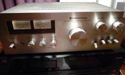 Hi, this is a great looking and sounding, made in Japan, late 1970s, vintage Kenwood KA-5700 Integrated Amp. I got it on trade, from a reputable audio store, he cleans and services his products. His $180 price tag is still on it. This great vintage