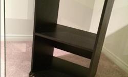 Black Stereo Stand
Tempered Glass front
16" deep x 19" wide x 34" high
Slight damage on the top & bottom shelves