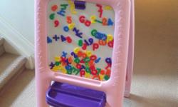 A lot of fun!
Great condition. Includes chalk eraser and assortment of magnetic numbers and letters.
All reasonable offers will be considered. Serious inquiries only please.