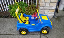 Kids ride on power battery car, 2 speeds, 2 seats, 2v batteries. Clean and great shape. About 3 years old. 250-478-1592