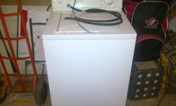 In great cosmetic and working order. Cycles are quick and silent. Can manage a larger load.
We have upgraded to a front load and no longer require this washer. All inlet hoses included.
Great washer for the price!
Pick-up only in Frankford.
Will remove