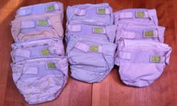 FREE- someone sold these to me and didn't tell me they had small holes around the legs of them. I refuse to do that to someone else. These would work as back up diapers in an emergency or for someone who has no other option, baby will just have to be