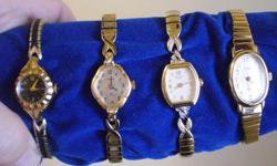 4 ladies watches - $10 each. Need batteries but the straps are very nice.