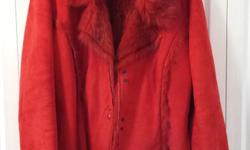 Red Faux Suede Jacket
Brand: Fairweather
Size: Med