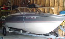 WOW reduced price - you store it you save!!! $2000.00 savings Larson Lazer, 18' bow rider, 1989 Anniversary Edition. 4.3l OMC Cobra
Full canvas in very good condition. Motor rebuilt 3 years ago, runs great.
10 passanger seating. Boat is in the Coldwater