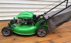I have a like new lawnboy for sale, 6.5hp that starts every time 1st pull! Easy lift one hand rear bagging system, and the handle can be adjusted in 5 different height adjustments. When lawn season is over the mower-folds up for easy winter storage. I