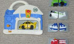 10 mix and match pieces to help your little one explore colors and vehicle names. It also plays songs. Great for 12+ month old children to help develop matching and motor skills. In excellent condition.
