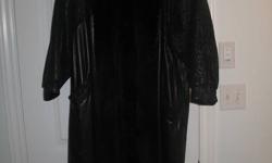 Long Leather Furlined Coat with Fur Collar
Size:  Medium
Color:  Black
Absolutely gorgeous