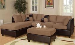 LISTING INCLUDES:
BRAND NEW
LEATHER MICRO FABRIC SECTIONAL SOFA
DIRECT SOURCE FROM FACTORY
1 YEAR WARRANTY
BONUS:
FREE STORAGE OTTOMAN
&
THROW PILLOWS
COLORS AVAILABLE: (as shown)
www.TorontoSofaFactory.com
CALL: 416.826.1900
FEATURES:
 
This is a brand