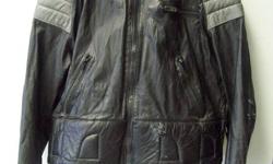Leather Motorcycle Riding Jacket
Sears leather jacket Size 46 Tall
Zip out removable liner