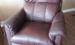 recliner chair , genuine leather, excellent condition
dark burgundy
