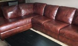 5 years old from scan designs
Great for media room
Very comfy
A few scratches here and there
No delivery
110x 80 with chaise on left
2 pieces
Burgundy / wine color