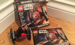 This is a genuine LEGO Star Wars set #75194. Called the First Order TIE Fighter Microfighter. This LEGO set has been prebuilt to confirm all 91 pieces, including one mini figure. Includes the original packaging and instruction manual.
In brand new