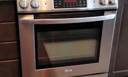 LG ELECTRIC RANGE
Reason: Moving and 2 years old
Reg price $1999.99 + tx
ASK: $1200.00 or best offer
GENERAL
Type
Freestanding Electric Slide-In
Capacity
5.4 cu.ft.
CONTROLS
Oven / Cooktop
IntuiTouch? / Knobs
Display
White VFD
Electronic Clock & Timer