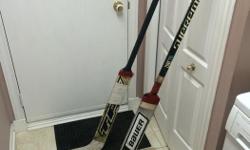 Two Left Handed Goalie Sticks (pictured)
1) Front: Bauer Supreme, One 75, Shaft Length, 59 inches, $30 -- SOLD --
2) Back: Shaft Length, 57 inches, $35
Both are in ice hockey condition (as opposed to street hockey)
Have one adult Louisville RH goalie