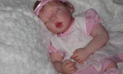 Newborn babies are created to look and feel like real babies.  These are heirloom-quality dolls.  Each baby is meticulously painted by the artist to look astonishingly real.  The hair is premium mohair and rooted by hand?one hair at a time.  These babies