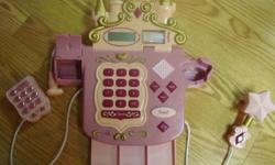 I have a Like New Electronic Princess Cash Register Toy Set for sale! This is in excellent condition and would look great in your child's room or to give as a gift.
This is great for any child that wants to learn how to use a cash register and scan