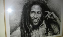 Limited Sign print Bob Marley 31/250 Artist Yao . 15 inches x 12 inches