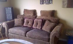 I have for sale a lightly used living room set. It was purchased brand new through the brick in 2009. It is a very nice set but is to big for the area its in. For more questions please call or email me. I will sell the couch and chair with ottoman
